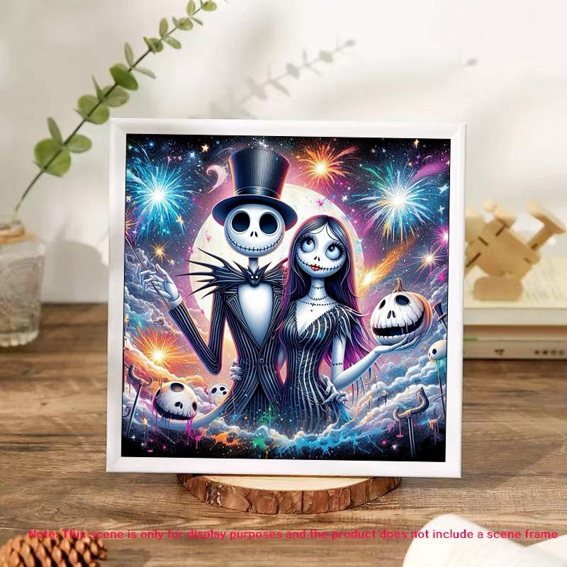 Cartoon Skeleton Pattern DIY Diamond Arts Colorful Painting Kit without Frame, DIY 5D Diamond Arts Colorful Painting Kit, Wall Art Decor for Home