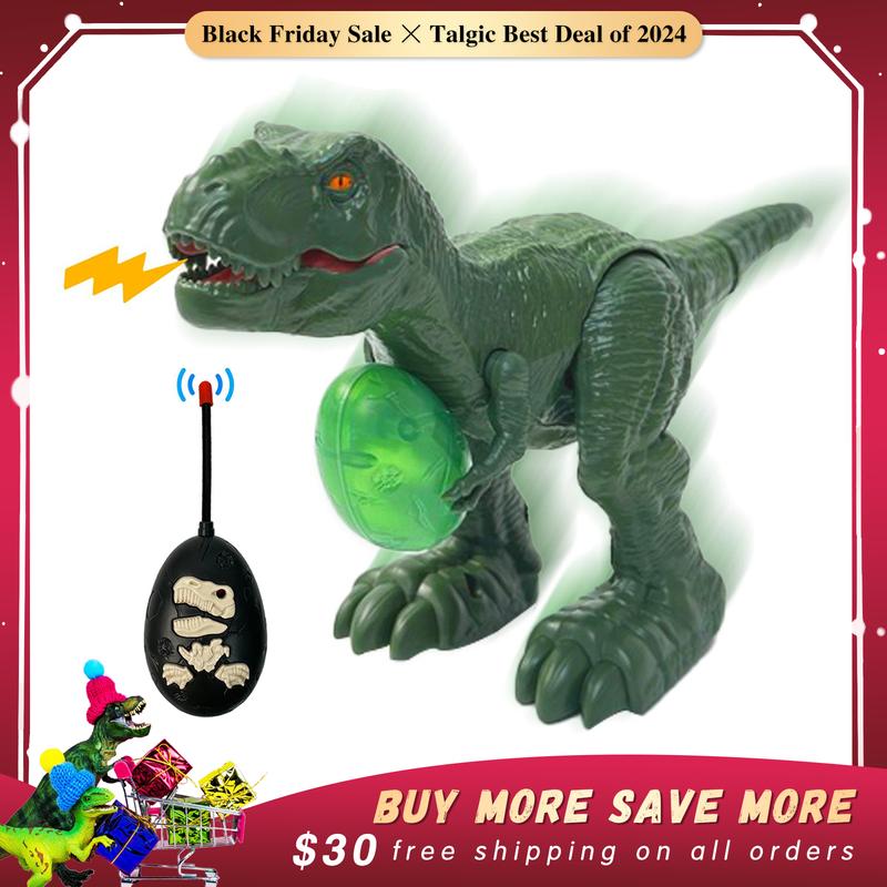 [Gift for you]Remote Control Glowing Egg Electric Dinosaur, Tyrannosaurus Rex Animal Toy for over 3 4 5 6 Years Old Children's Toys