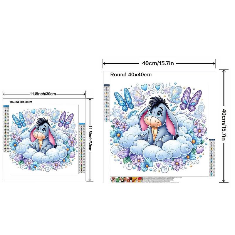 Donkey Pattern 5D Diamond Arts Colorful Painting Kit, 1 Set DIY Diamond Arts Colorful Painting by Numbers Kit, DIY Decorative Art Picture for Home Decor