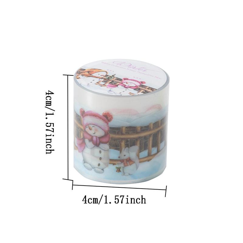 Winter Landscape Pattern Washi Tapes, 6 Counts set DIY Scrapbook Decorative Decals, Creative Scrapbooking Supplies for Gifts
