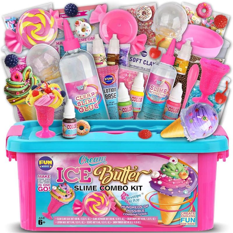 Gift Butter Slime Kit for Girls 10-12, Fun  z Ice Cream Soft Slime Making Kit Ages 8-12   s Slime Toys Ideal Birthday Party Present