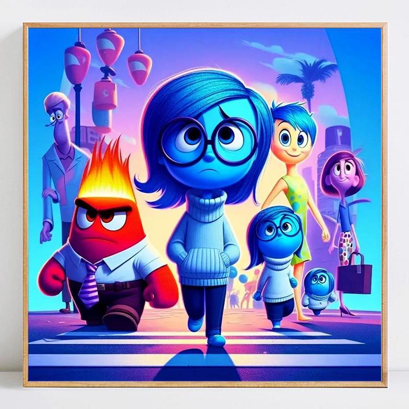 Cartoon Character Pattern DIY Diamond Arts Colorful Painting Kit without Frame, DIY 5D Diamond Arts Colorful Painting for Bedroom Home Wall Decor