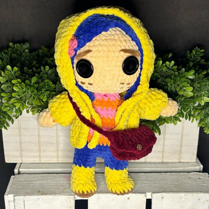 Coraline-Inspired Handmade Crochet Doll