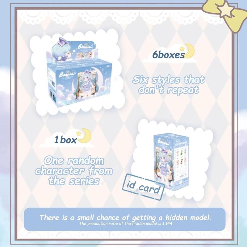 Ball Jointed Dolls Blind Box for Girls Boys, 1 12 BJD Cute Anime Action Figures with Clothes, Surprise Birthday (Bonnie-C, Box, 1)