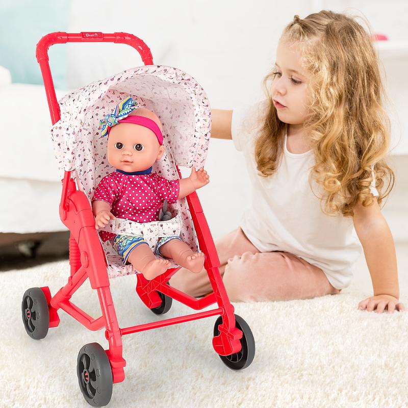 deAO Doll Stroller Set with 13 inch Doll - Deluxe 13