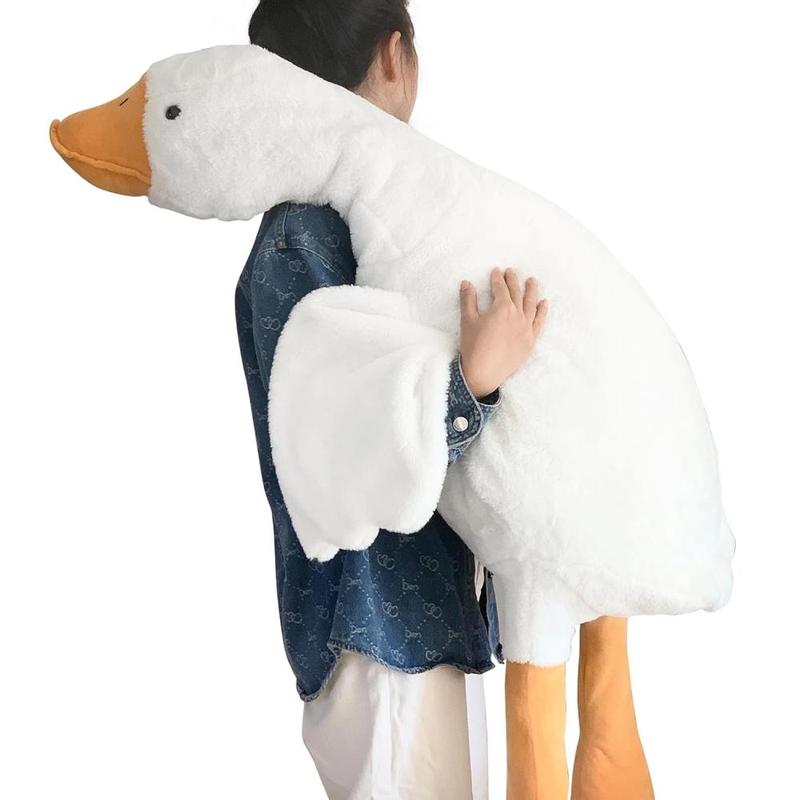 Cute Goose Design Plush Toy, Soft Stuffed Animal Plushie, Stuffed Toys for Adults, Lovely Pillow, Huggable Duck Plushie, Birthday Gifts, Decoration for Room, Halloween, Fall, Room Decor, Thanksgiving Christmas Gift Set, My First Addiction Toys