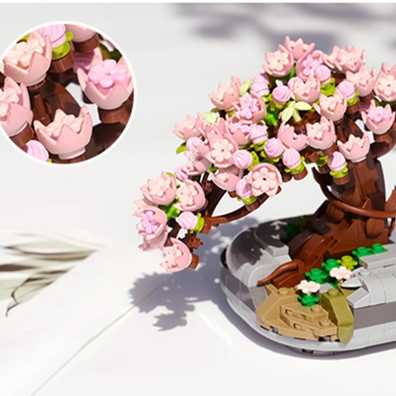 Sakura Potted Plant Building Blocks Flower, 426pcs set Eternal Flower Toy, Home & Office Creative Decoration, Creative Craft Project, Fidget Toys