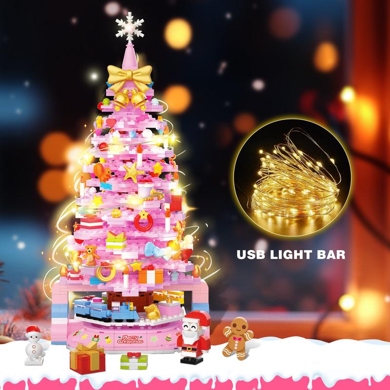 Advent Calendar 2024 Christmas Tree Building Toys Sets,24 Days Surprise Christmas Countdown,with mini Gingerbread Men,Snowmen,Santa Claus,Christmas Gifts Home Decoration for Aged 12 And Above