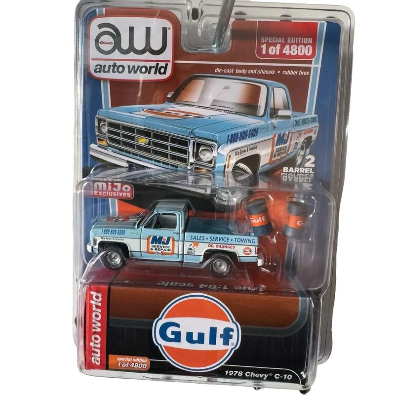 Auto World 1978 Chevy C-10 Gulf 1:64 Scale Diecast Model - 2023 New York Toy Fair