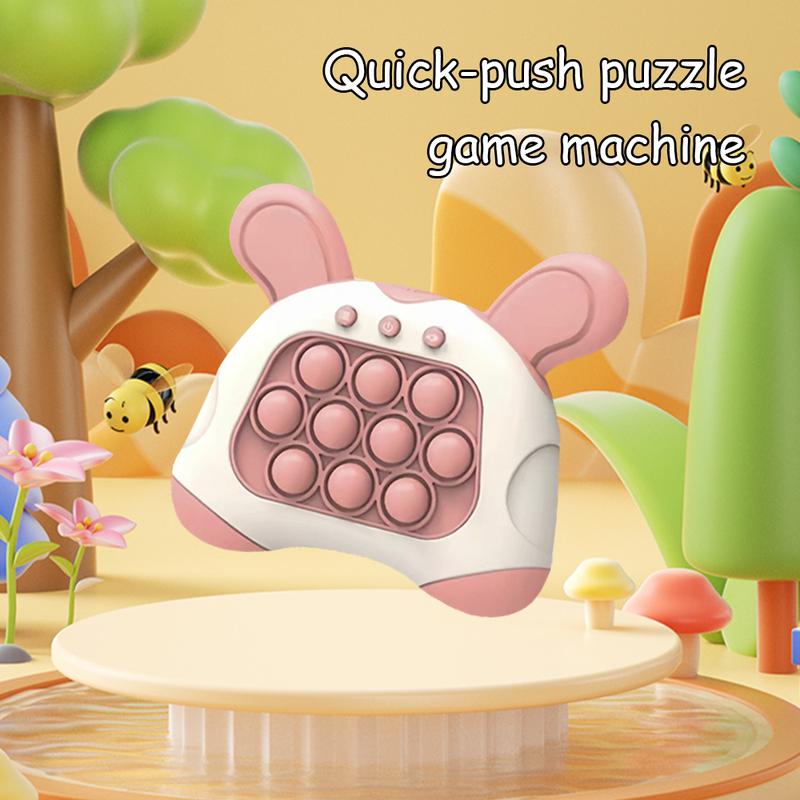 Fast Push Game, Quick Push Pop Game, Pop Pro Light Up Fidget Toys,Quick Speed Fast Push Puzzle Game Console Bubble Stress Relief Decompression Toys Handheld Game Toy for Kids 3-12 Years golden animals & nature
