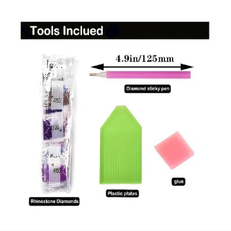 Starry Sky & Forest Pattern DIY Paint in Diamond Kit without Frame, DIY Decorative Art Picture for Adult Beginner, DIY Home Decor