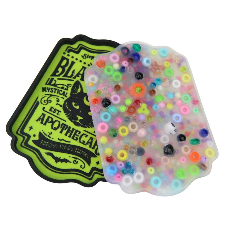 Halloween Black Cat Picky Pad and Tray- Satisfy Your Urge to Pick, Pop and Peel Stress-Free!