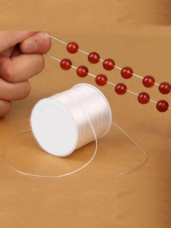 Durable & Flexible Stretchy Elastic Cord for Bracelets, Perfect for Seed & Pony Beads, Jewelry Making, Includes Essential Crafting Tool Set