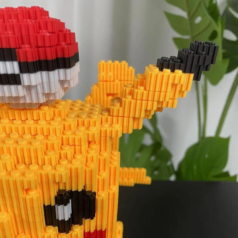 （spare）Multi color compressed link small building block series- Electric Mouse+Red Dragon+Yellow Duck