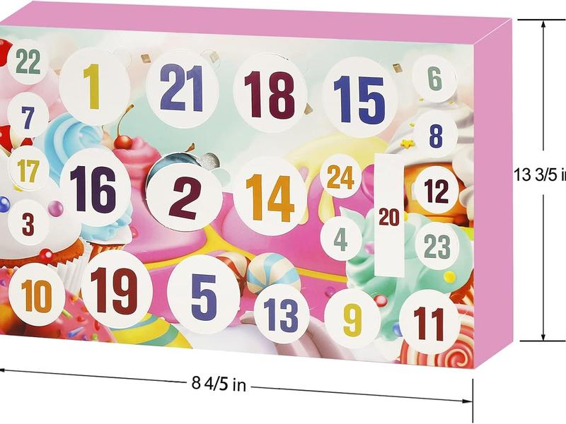 Decor Christmas Advent Calendar 2024 Countdown Calendars 24 Days of Surprises with DIY Fluffy Slime Kit Funny Gifts for Toddler Kids Teens