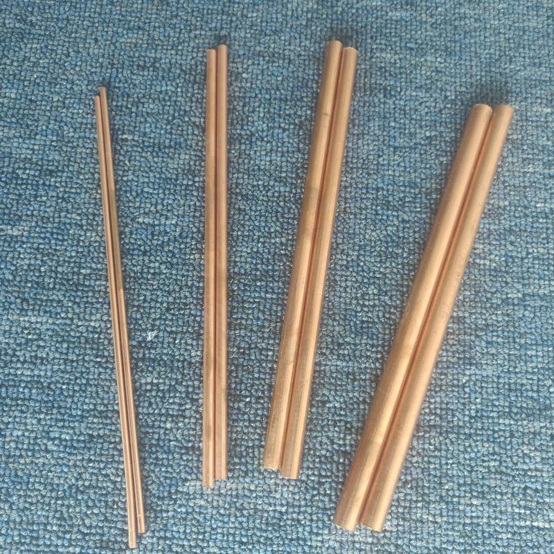 Copper Round Bar, 2 Counts Copper Rod, DIY Craft Making Supplies for Home Decor, Handmade Accessories for Craftsmen, Machinists, Hobbyists and Modelers