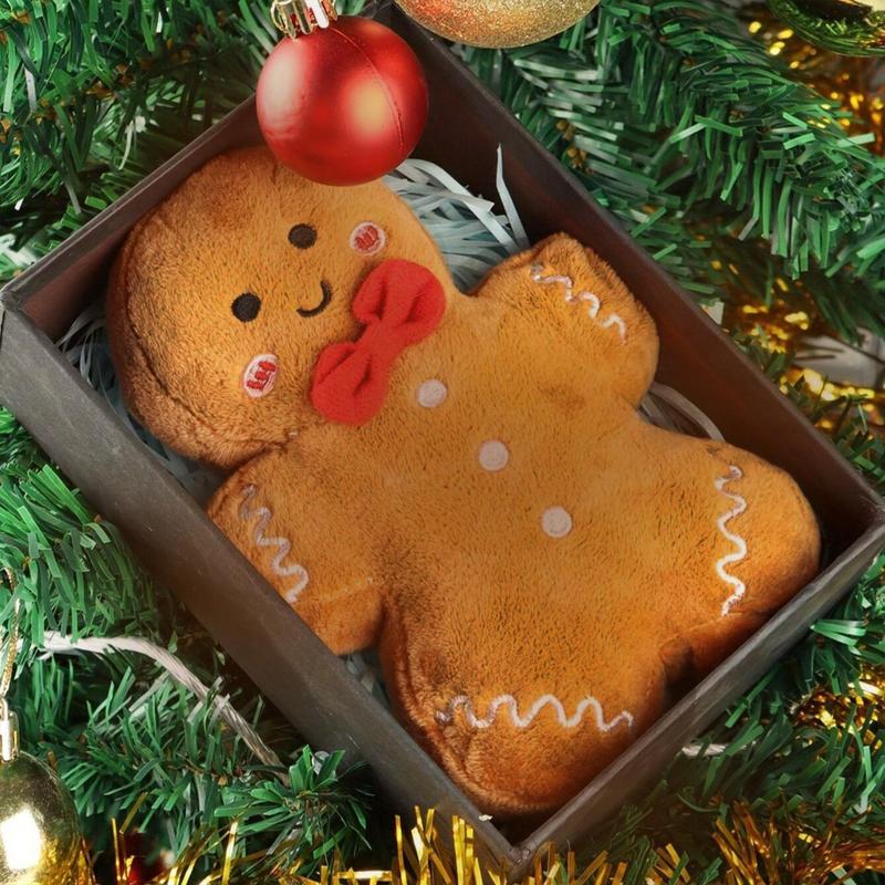 Cute Gingerbread Man Design Plush Toy, 1 Set Lovely Plush Toy, Home Decor To Create A Sense Of Atmosphere, Gifts for Friends