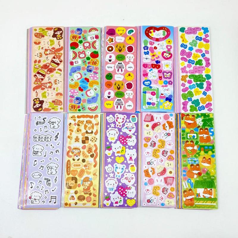 Cute Cartoon Sticker, 200pcs set DIY Decorative Sticker, Decorative Sticker for Phone Case, Journal, Diary, Scrapbook, Gift Wrapping