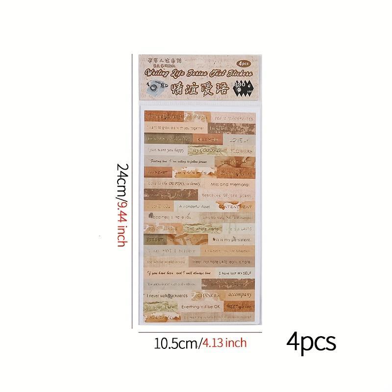 1 Set Bronzing English Sentence Decoration Stickers, Creative Text Scrapbook Stickers, Handbook DIY Materials
