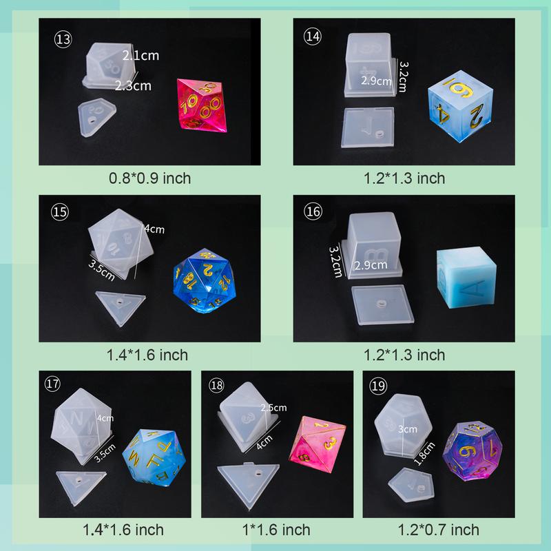 Dice Silicone Molds Set with Letter Number for Resin Casting, DIY Personalized Dices Making,Table Board Game, Children's Day Gift Crafts - LET'S RESIN