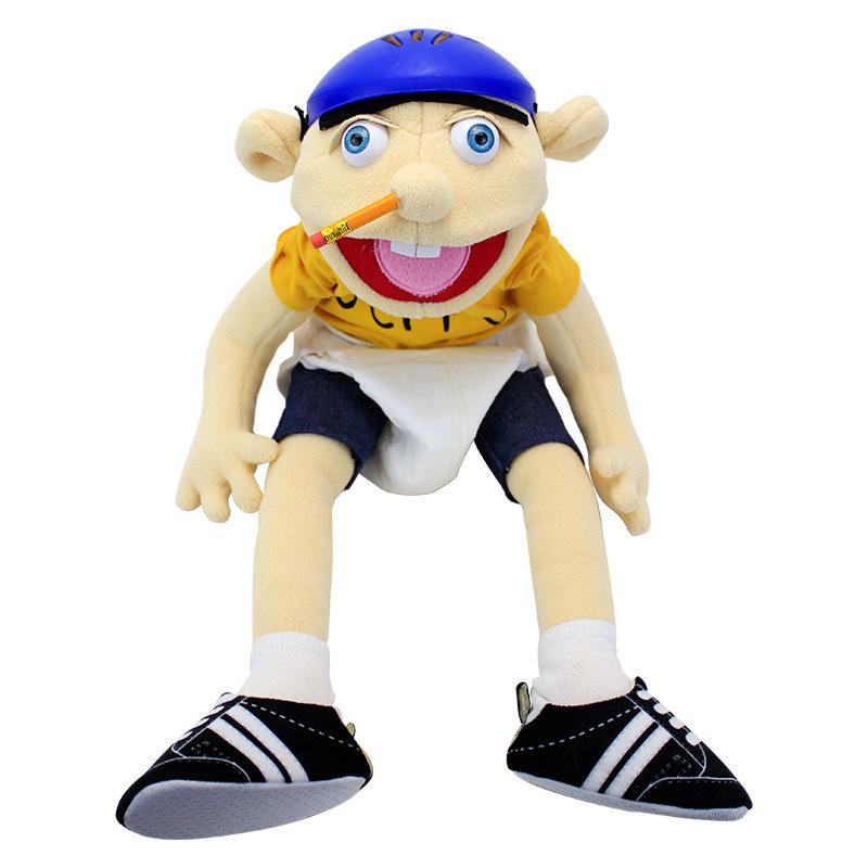 23'' Jeffy Puppet Plush Toy, Suitable for Small and Large Hand Puppet Toys, Soft and Fun Hand Puppets for Birthday Gifts Girl Boy