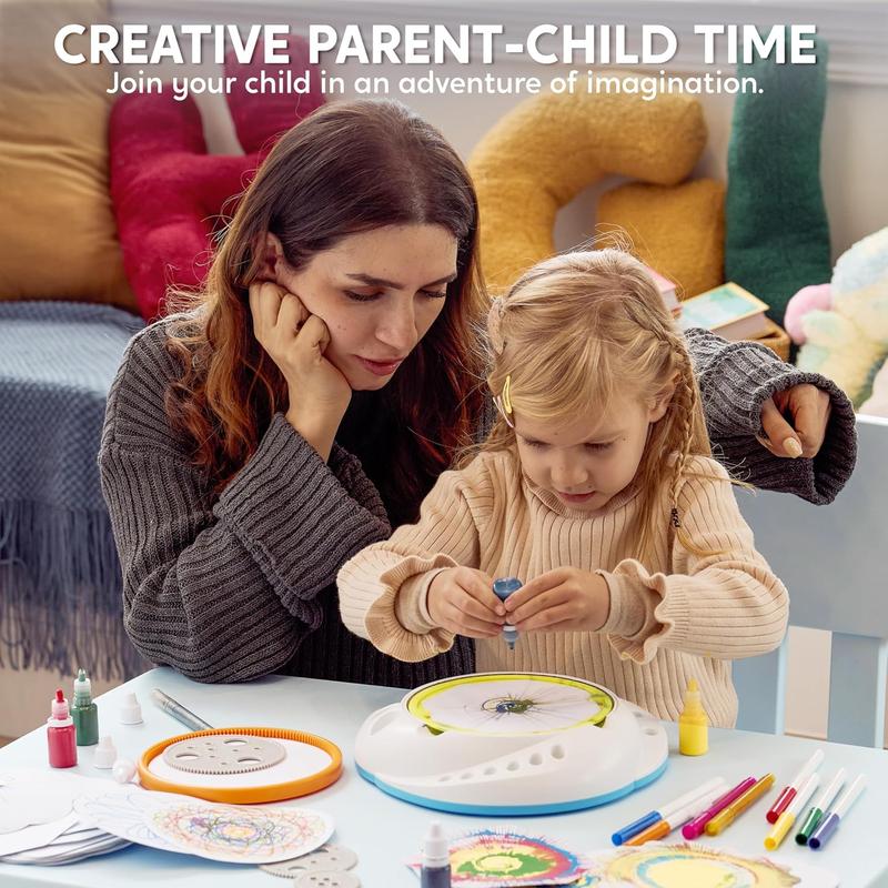  Paint Spin Art for Kids, Machine Kit, Arts & Crafts for Boys and Girls, Art Craft Set Gifts for 6-9 Year Kid, Painting Spinner Toys Kits Sets for Boys & Girls