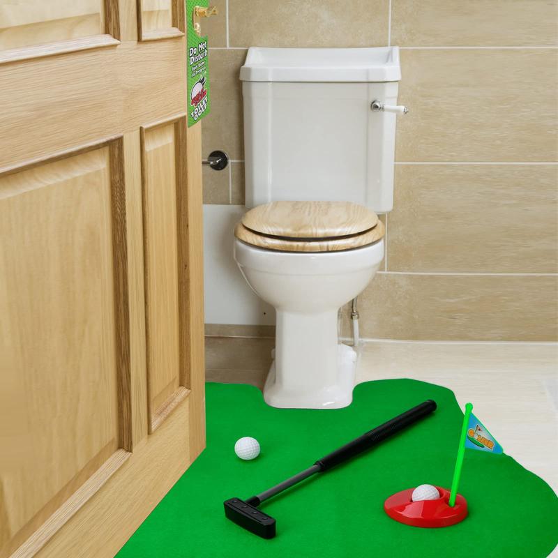 Toilet Golf Game, Mini Golf Game for Adults, Funny Golf Game for Men & Women, Golf Enthusiasts Gift, Birthday Gift for Men & Women