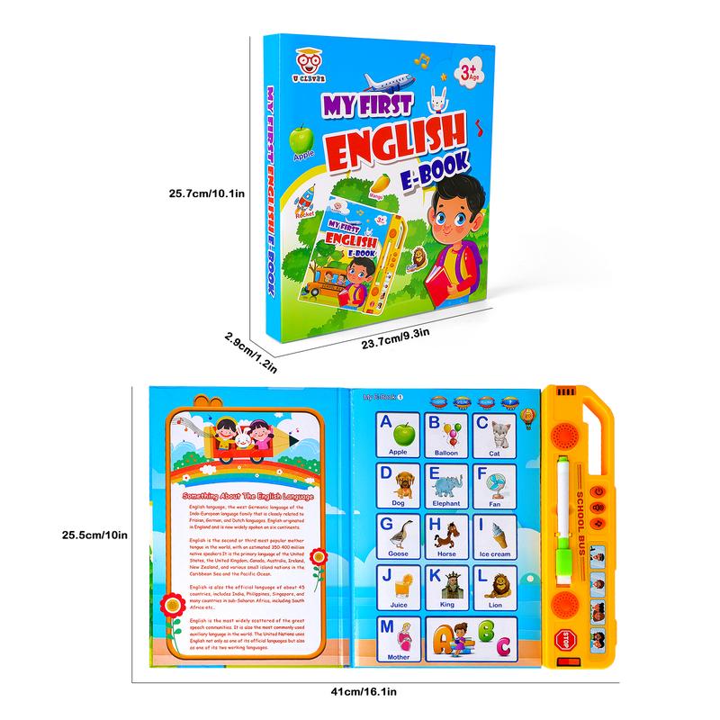 deAO Intelligence Book, Busy Board with Music and Spelling Busy Book with Sound Pronounciation Educational Speaking Book, Learning Toys Learning Activities Book
