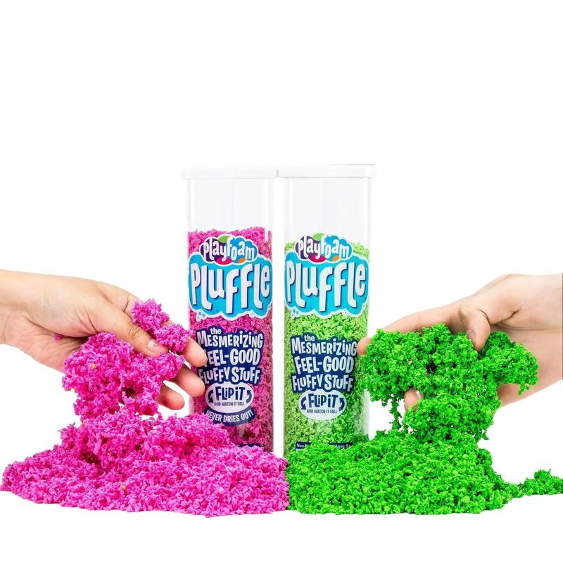 Educational Insights Playfoam Pluffle for Sensory Bins 2-Pack Pink & Green, Ages 5+