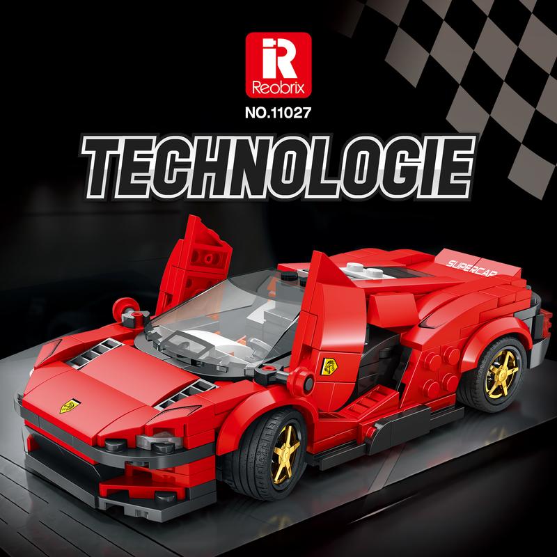 Reobrix Daytona SP3 Supercar Building Set, Super Race Vehicles Building Toy Birthday for Kid Aged 6+. (306PCS)