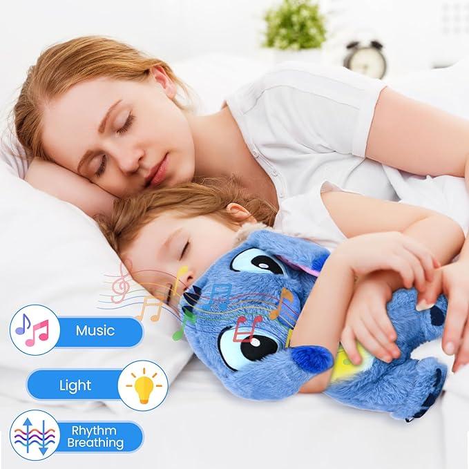 Stit-ch Anxiety Relief Plush Toy Bag Pendant with sensory details, music, lights and rhythmic breathing