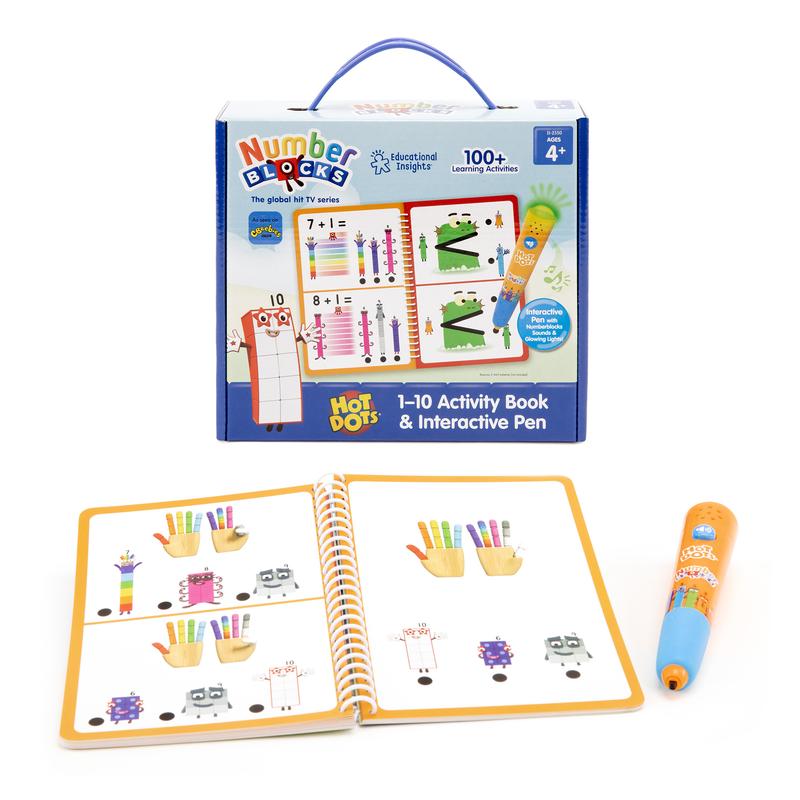 Educational Insights Hot Dots Numberblocks Workbook Numbers 1-10