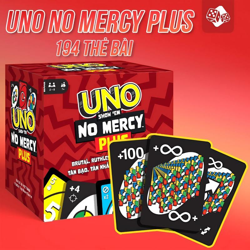 Uno No Mercy Plus 210 cards no mercy new updated version 2024, Gift For Team
