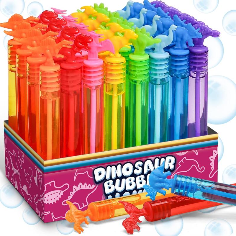32 Pack Bubble for s Party Favors, 8 Style Mini Bubble Wands with Gift Box, Dinosaur Toys Bulk for Carnival Prizes Goodie Bag Stuffers Supplies, Birthday Bath Time Bubbles Blower Toy for Girl Boy