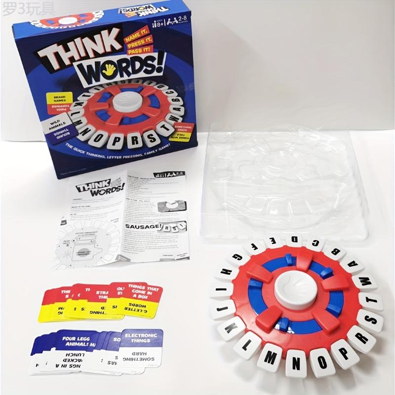 Limited Edition Think Words! Interactive Board Game - Fast-Paced Word Fun for Ages 14+ - Durable PVC Material - Ideal for Family Gatherings, Holidays, and Gift Giving