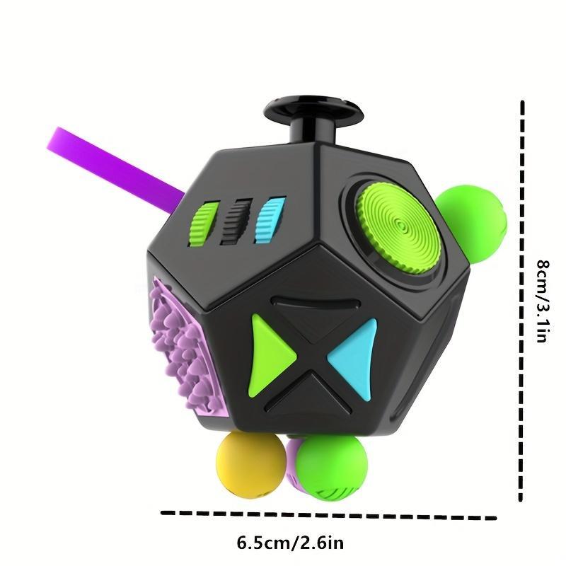 12-sided Finger Relaxation Toy Cube, Finger Fidget Toy, Creative Stress Relief Toy For Players