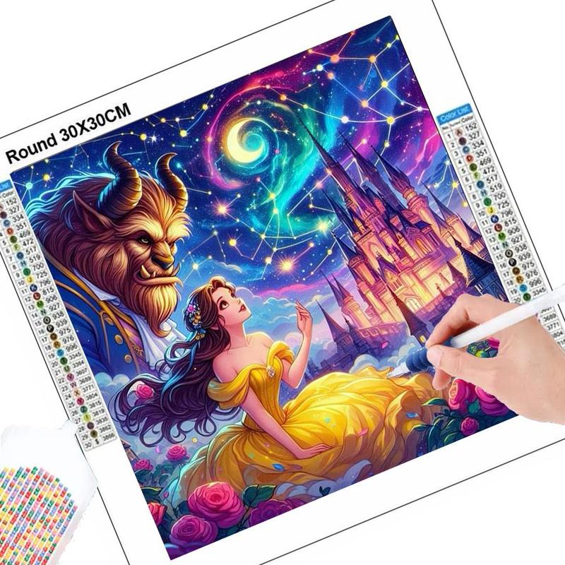 Princess Pattern DIY Diamond Arts Colorful Painting Kit without Frame, DIY 5D Diamond Arts Colorful Painting Kit, Wall Art Decor for Home Bedroom