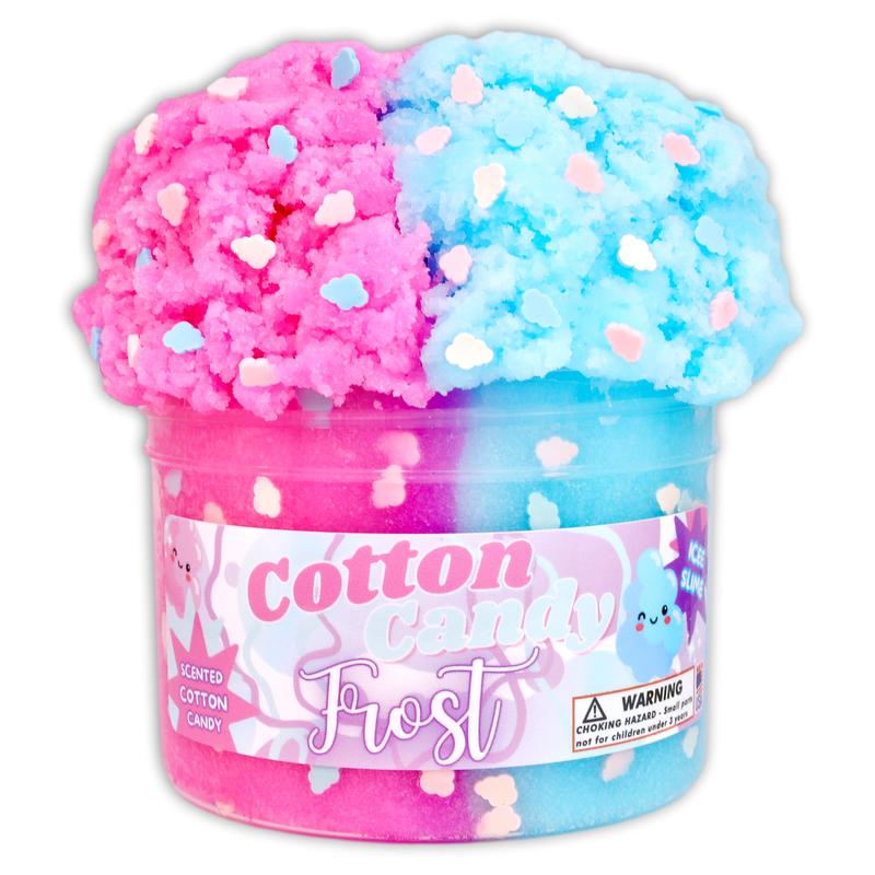 Dope Slimes - Cotton Candy Frost (8 fl oz) - Icee Scented Slime - Made in The USA (Pink Blue)
