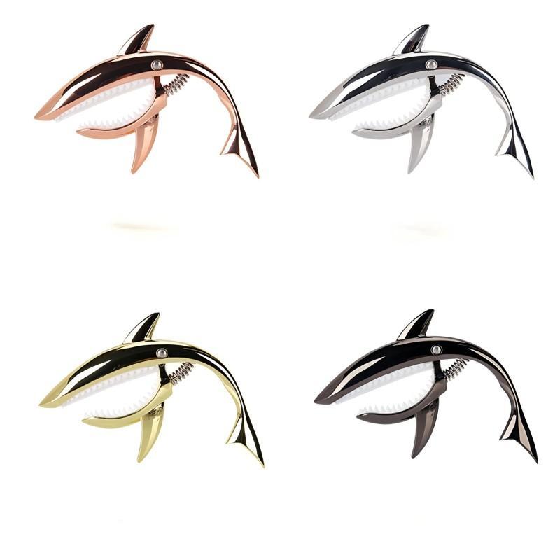 Shark Shaped Guitar Capo, 1 Count Cute Shark Design Guitar Capo, Guitar Tuner for 6 String Acoustic Electric Guitar, Bass, Mandolin, Ukulele, Christmas Gift