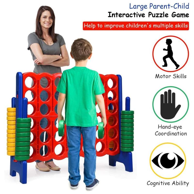 [AffiliateLive] Costzon Jumbo 4-to-Score Giant Game Set with Rings and Slider for Party, 3.5FT Tall Indoor & Outdoor Game Set
