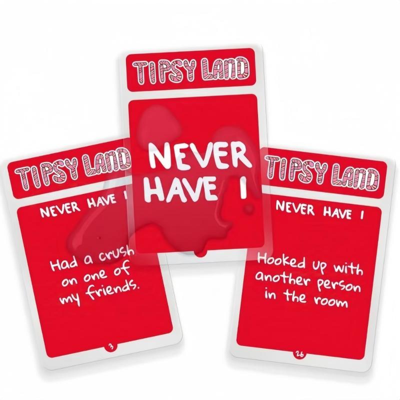 Tipsy Land Drinking Game for Parties - Fun Adult Beverage Game for Girls' Night, Bachelorette, Perfect for Friends, Christmas, Thanksgiving,Tabletop Game with Splash-Resistant Cards, Ideal for Holiday Gatherings Hilarious Fall Drinking Game Cards