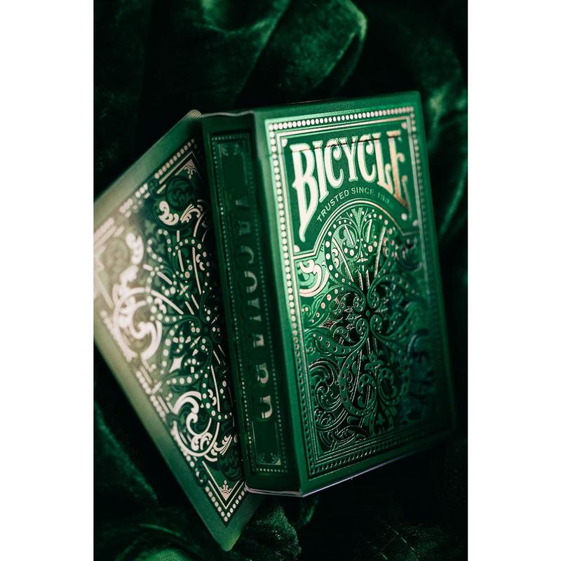 Bicycle Jacquard Premium Playing Cards, Silver and Emerald , 1 Deck