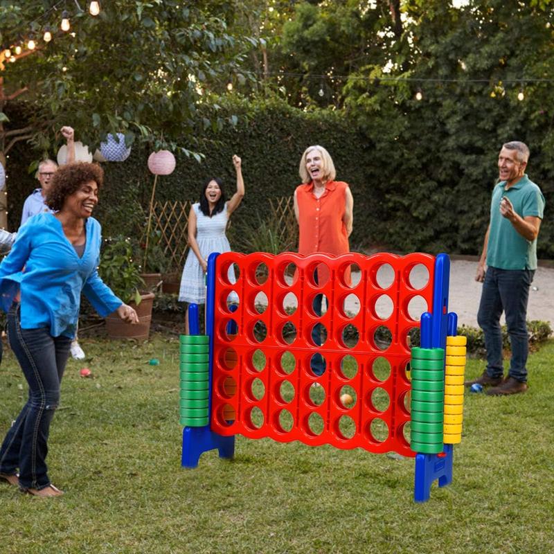 [AffiliateLive] Costzon Jumbo 4-to-Score Giant Game Set with Rings and Slider for Party, 3.5FT Tall Indoor & Outdoor Game Set