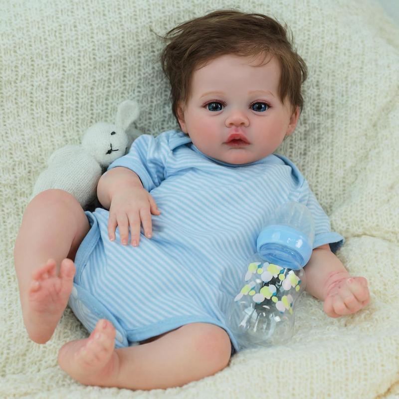 [IN STOCK] Lifelike Reborn Baby Dolls Boy 18 Inches Newborn Baby Dolls That Look Real with Realistic Skin, Vinyl Limbs & Cloth Body for Kids 3+