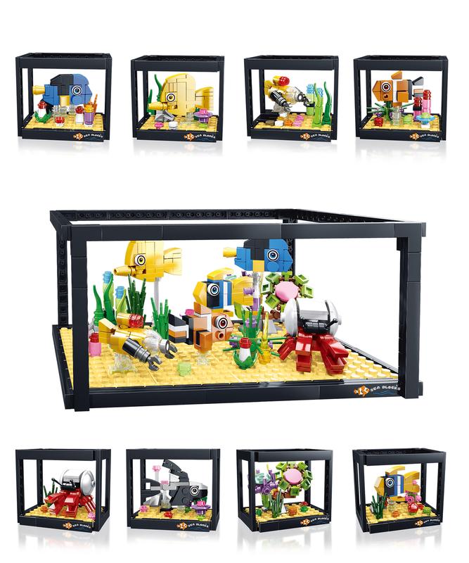 8 in 1 Creator Fish Tank Aquarium Building Blocks Toys Sets,STEM Educational Toys for Kids 8+,Birthday Christmas Date Gifts for Kids and Adults (729PCS)
