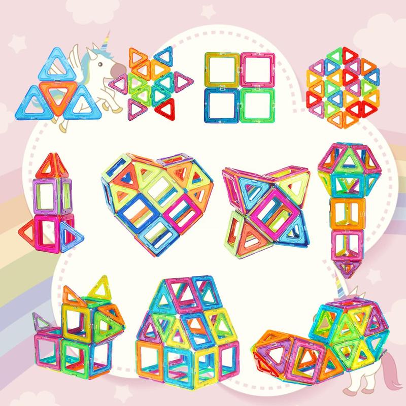 Magnetic Building Block Toy, 1 Set Colorful Magnetic Stacking Toy, Early Educational Construction Magnetic Toys, Birthday Gift for Boys Girls