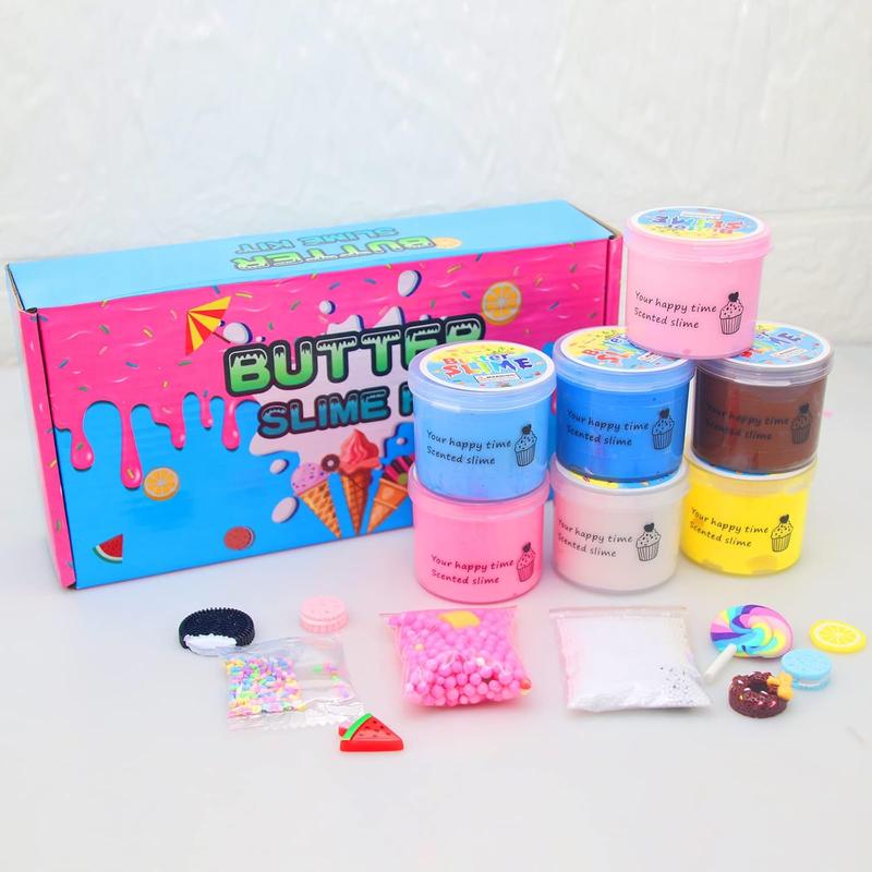 [COUNTDOWN SALE]!!! 14 Packs Butter Slime Kit, Soft & Non-Sticky, Birthday Gifts for Girl and Boys, Christmas Stocking fillers