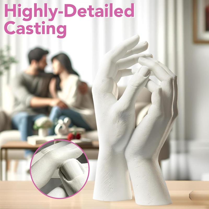 Hand Casting Kit – Couples Gifts Idea, Anniversary for Couple Gift, Mothers Day Gifts, Fun Date Night Ideas, Gift for Women and Men, Hand Molding Kit, Valentines Day, Christmas