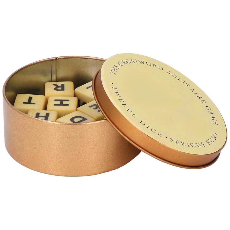 Crossword Dice Game Set, Including 12 Letter Dice, Portable Lightweight Crossword Game, Suitable for Party, Travel, Party Gift