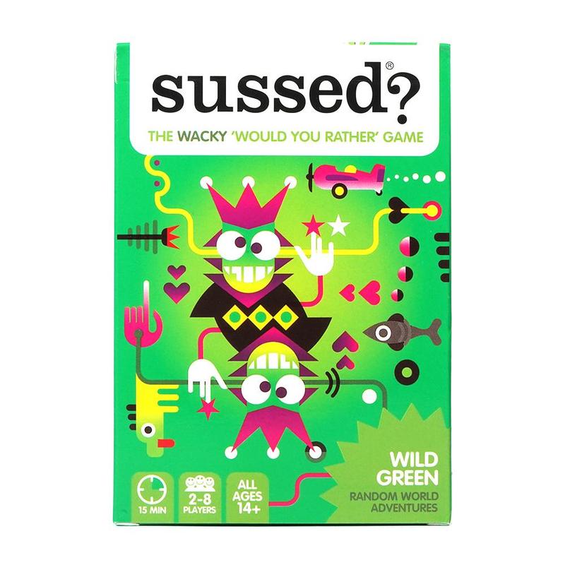 Sussed? The Game of Wacky Choices, 1 Box Conversation Cards for Camping & Road Trips Holiday Party Fun Game Box and Gift, Creative Small Gift